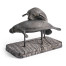 Raised Manatee Bronze Statue with Marble Base