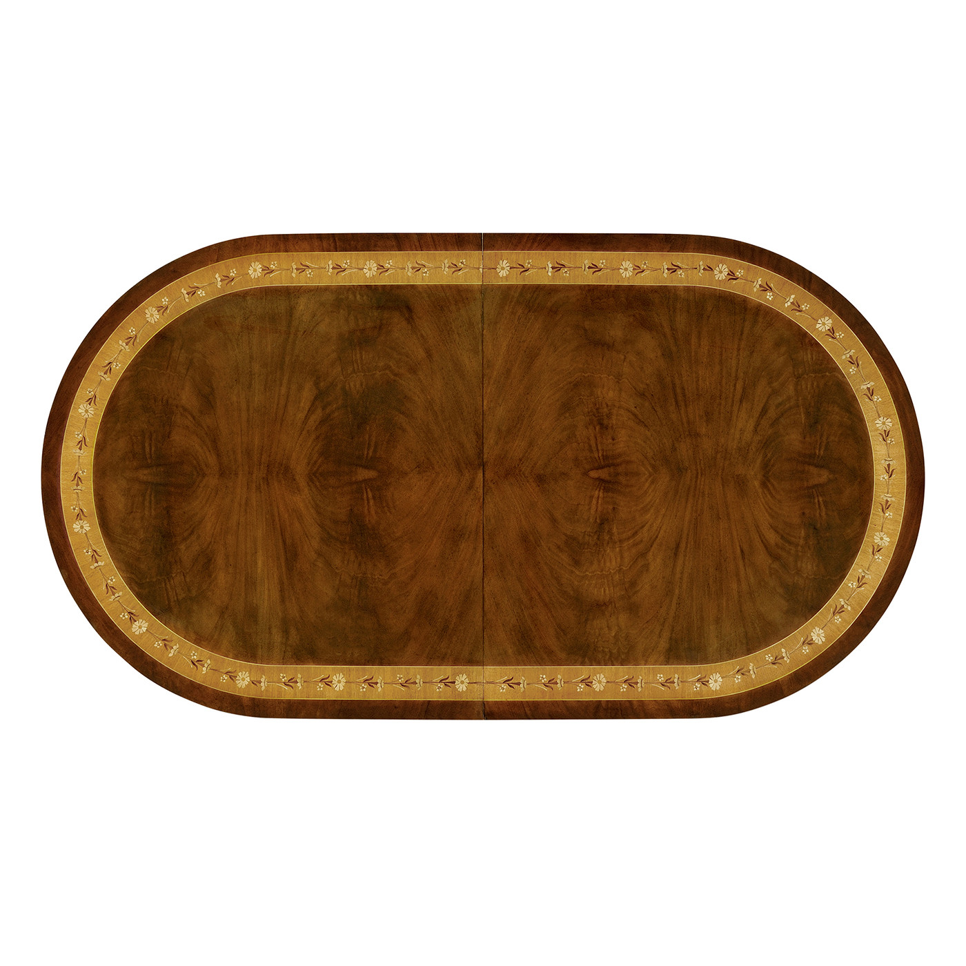 Mahogany Two Self Storing Leaves Biedermeier Style Dining Table 88