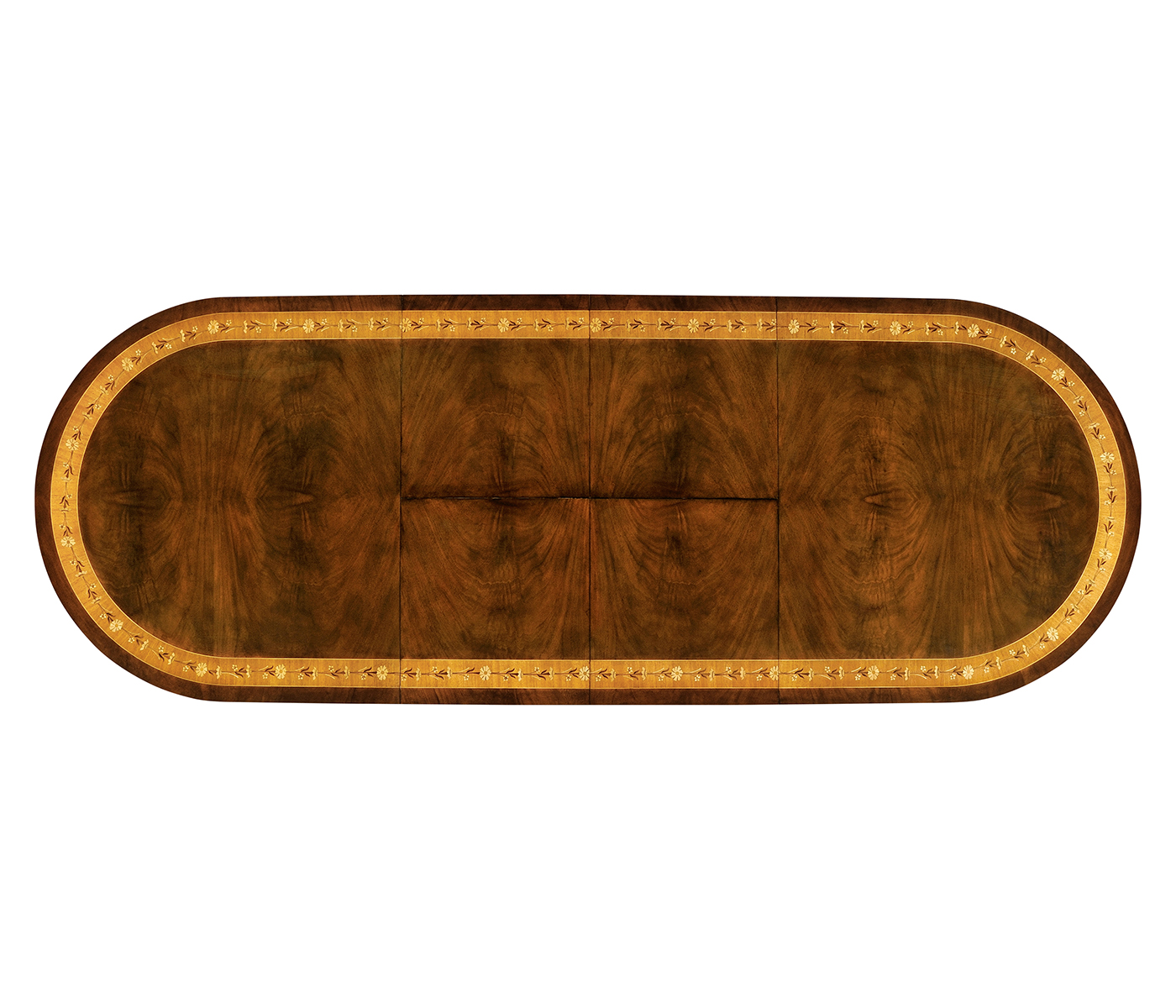 Mahogany two self storing leaves Biedermeier style dining table