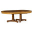 Mahogany two self storing leaves Biedermeier style dining table