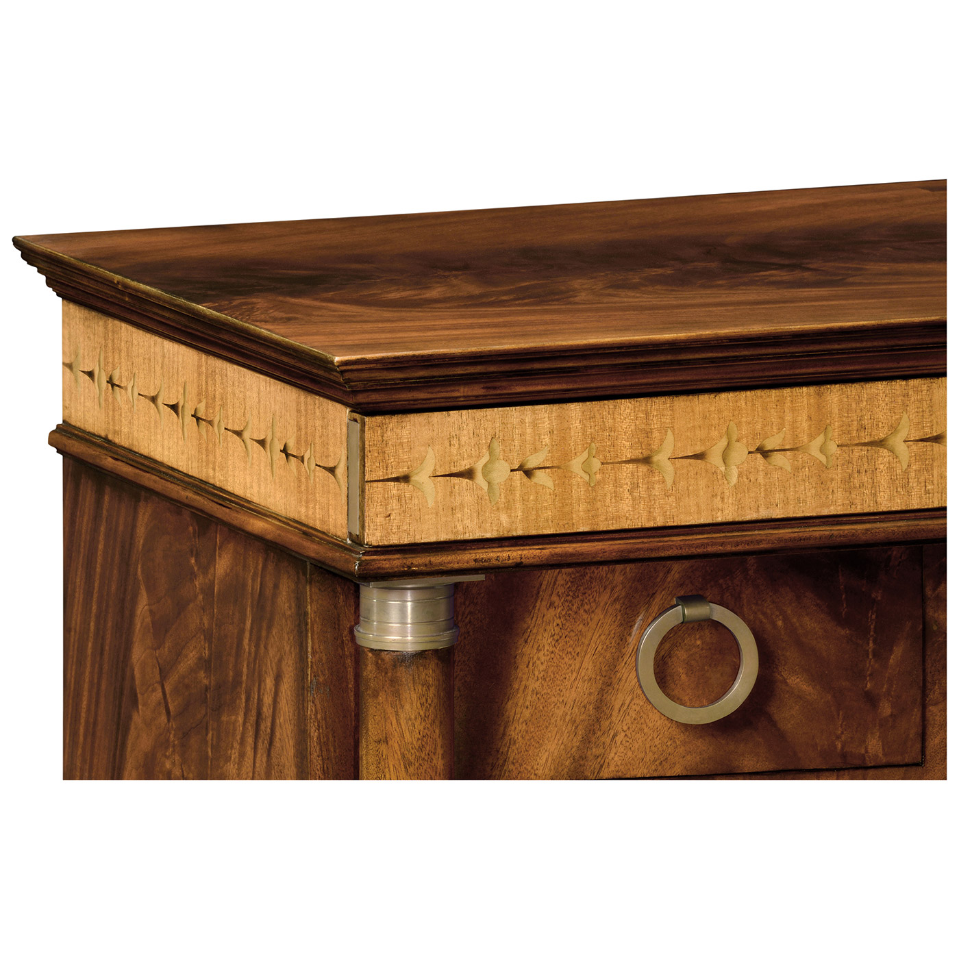 Mahogany biedermeier high chest