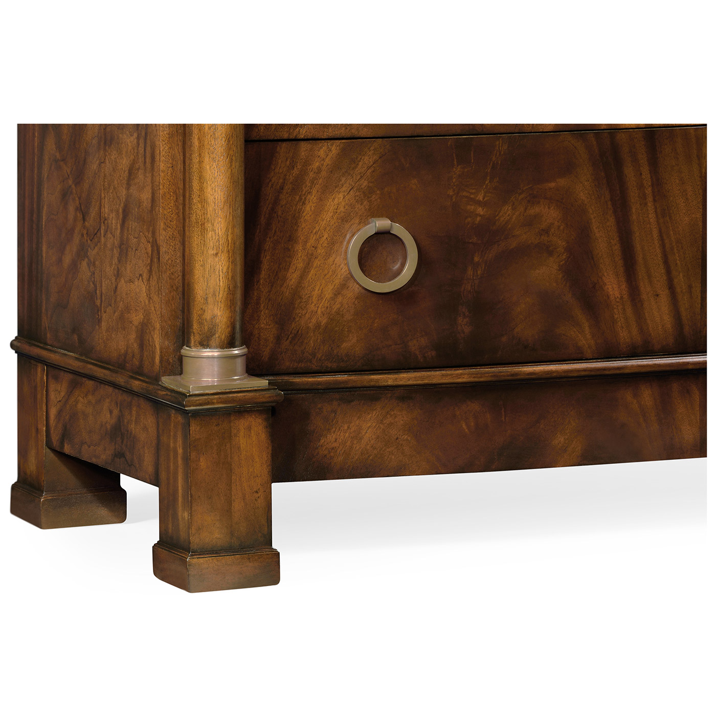 Mahogany biedermeier high chest