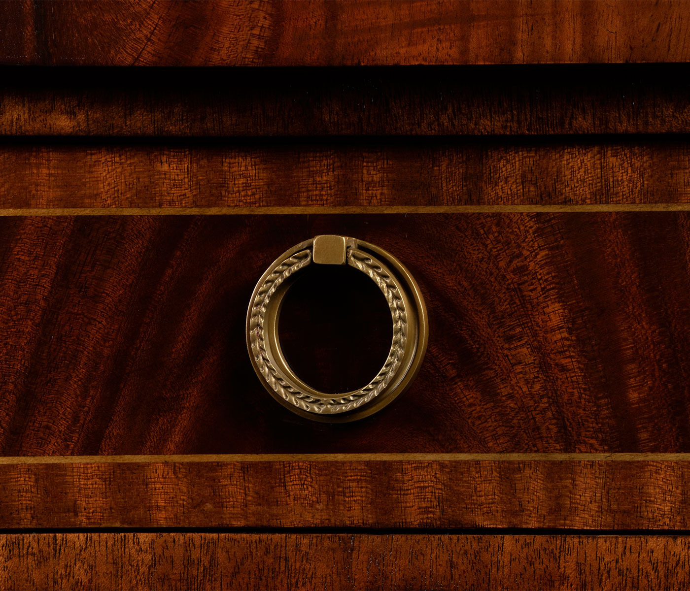 Bowfront mahogany side cabinet (high seen)