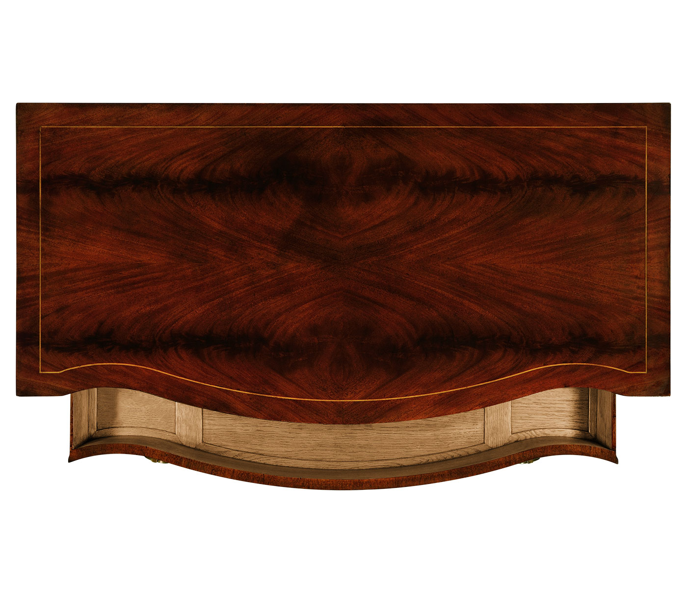 Bowfront mahogany side cabinet (high seen)