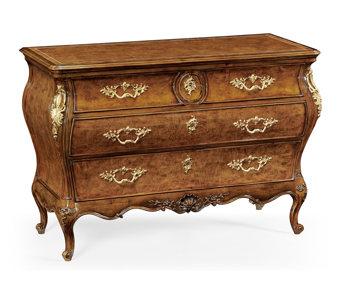 Louis XV Burl walnut chest of drawers