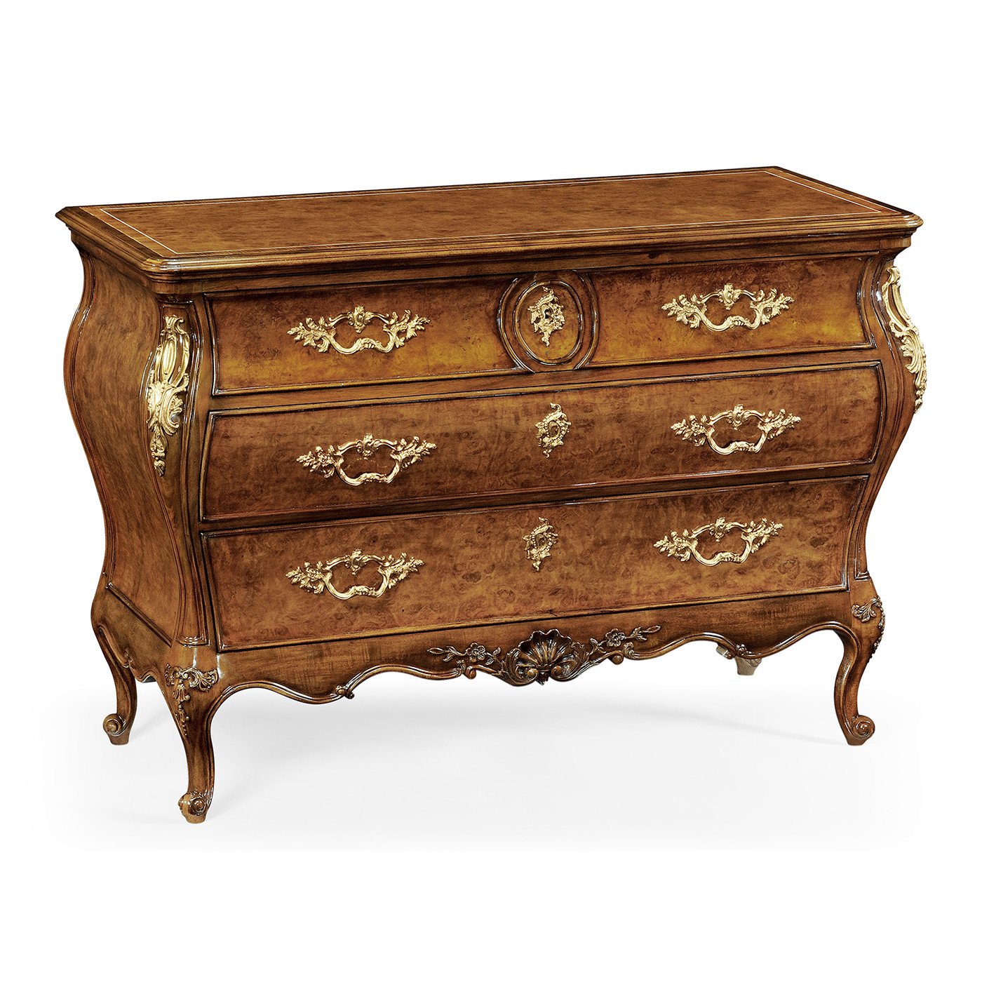 Louis XV Burl walnut chest of drawers