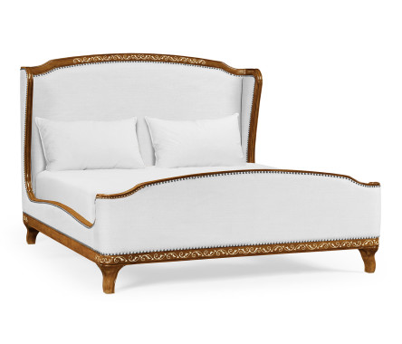 Louis XV Style Burl Walnut US King Bed