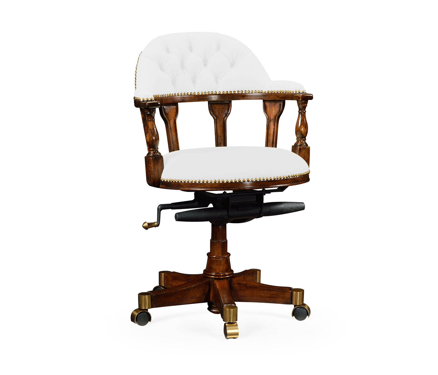 Fabric upholstered captain's chair (COM)