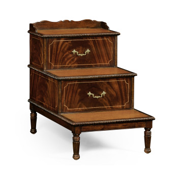 Regency Style Mahogany Bed Steps