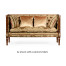 Regency style settee with brass detailing