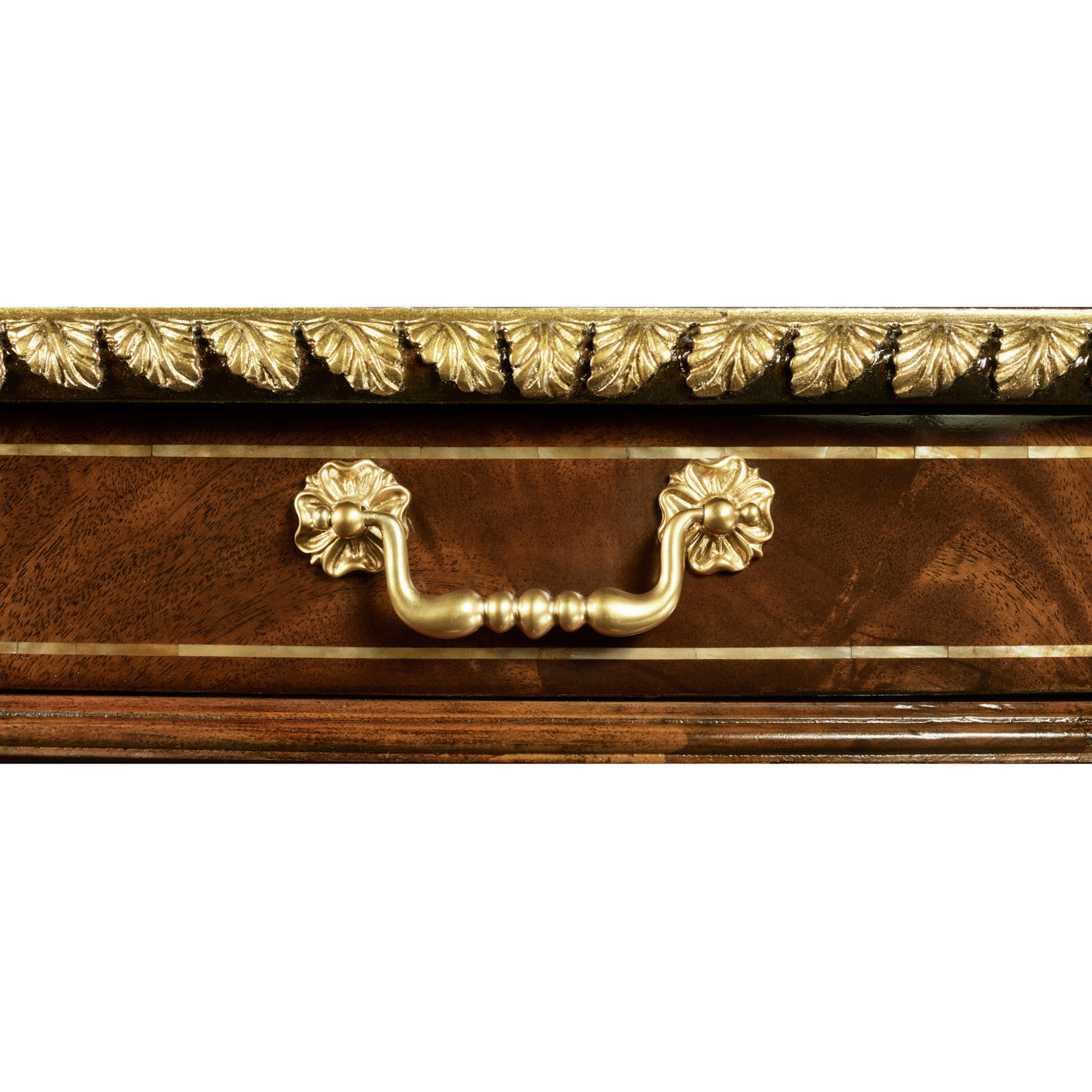 Mahogany And Mop Drum Side Table