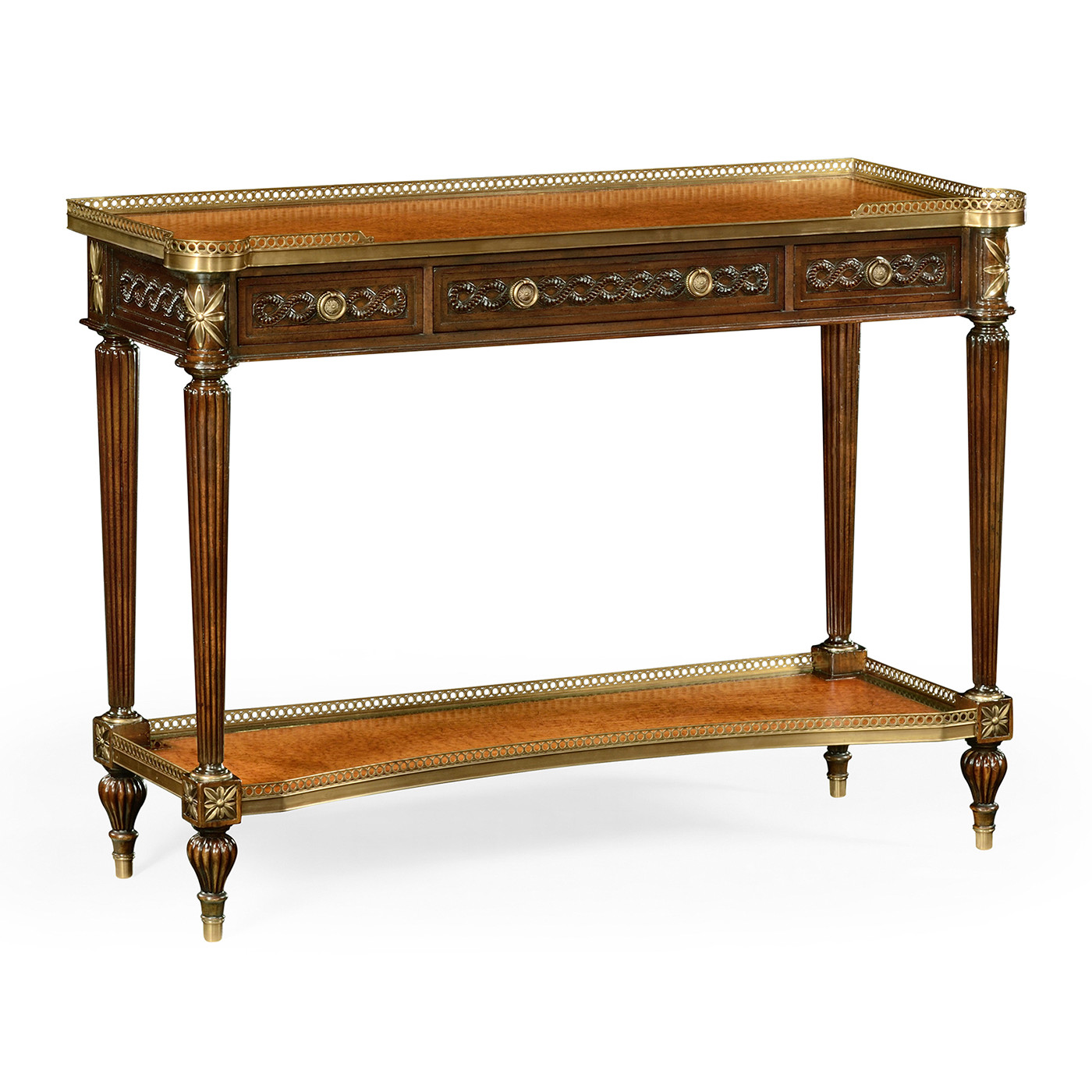 Napolean III mahogany and brass console