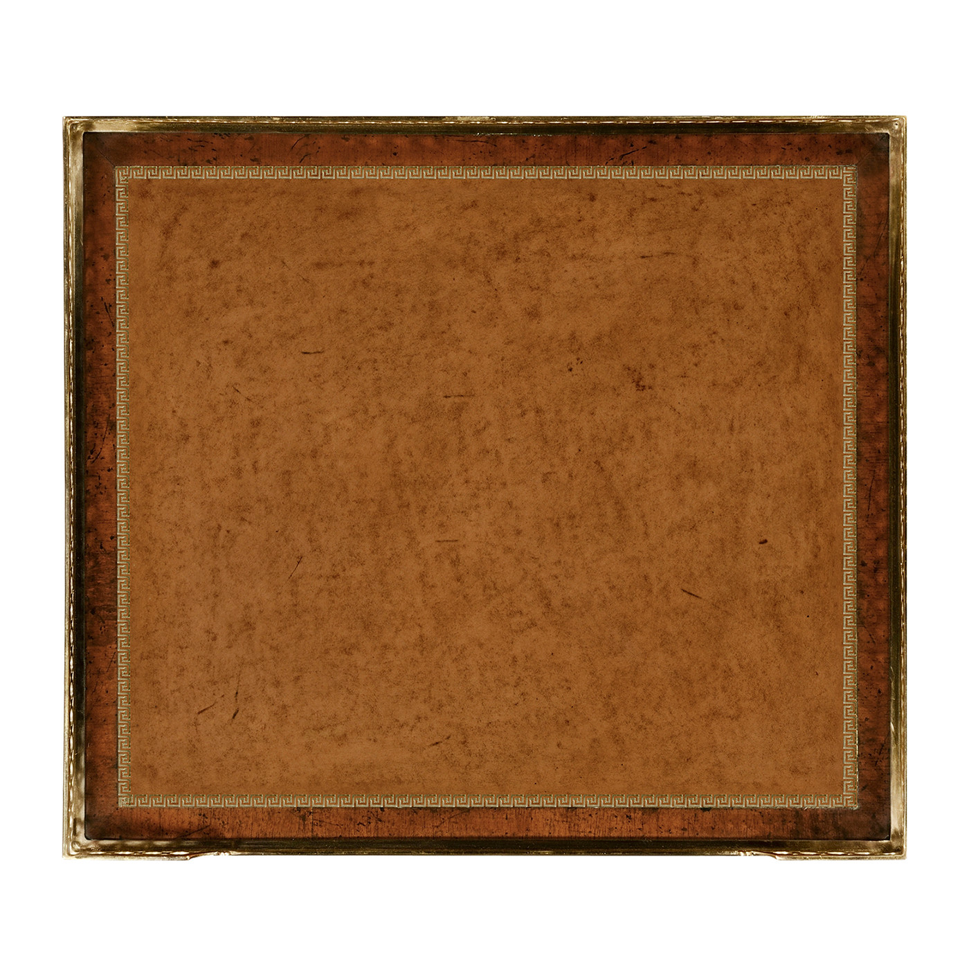 Mahogany and Leather inlaid lamp table with drawers