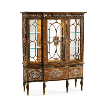 Burl & Mother of Pearl Display Cabinet