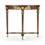 Napoleon III mahogany demilune console with gilded details