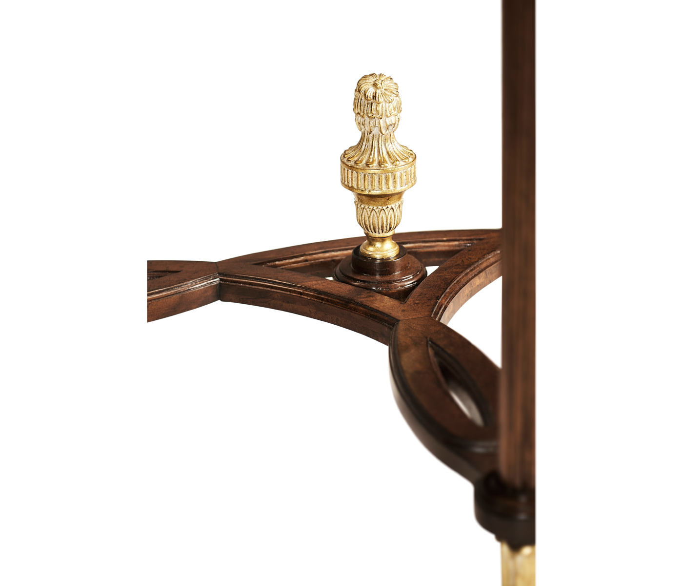 Napoleon III mahogany demilune console with gilded details