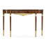 Louis IV style narrow mahogany & gilded console