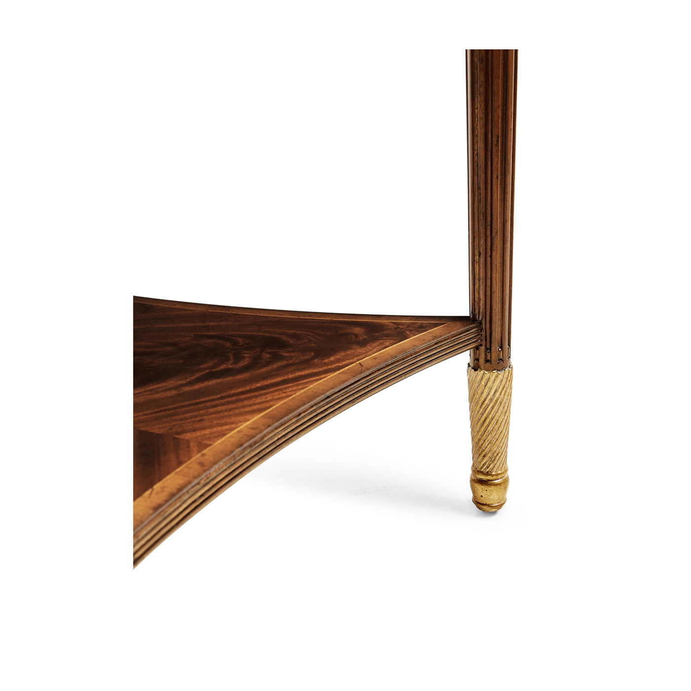 Louis IV style mahogany & gilded square side table