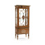 Left Opening Burl & Mother of Pearl Display Cabinet