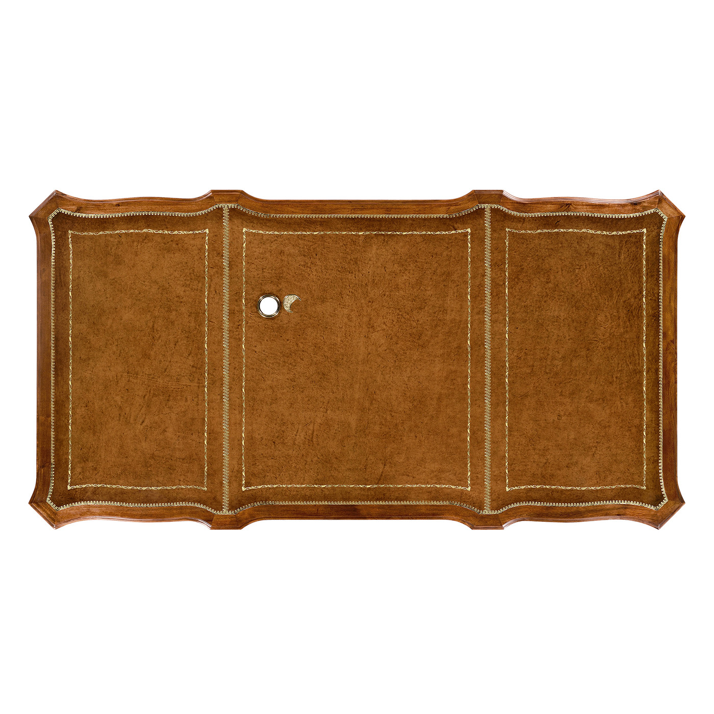 Burl & Mother of Pearl Faux Partners Desk