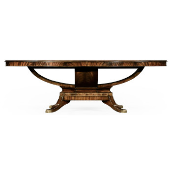 Biedermeier Style Oval Dining Table with Fine Mop & Marquetry Inlay 96