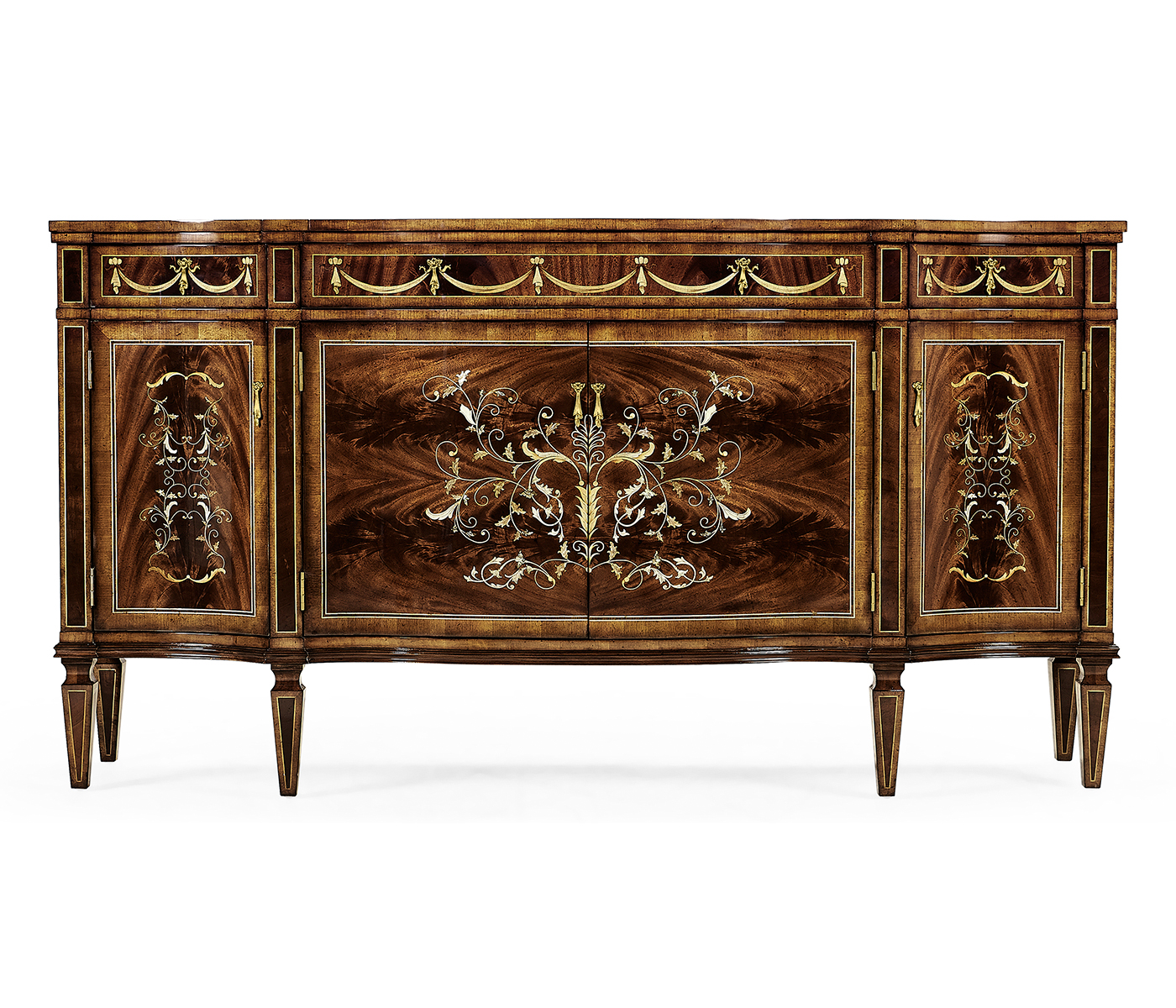 Large side cabinet with fine MOP & marquetry inlay