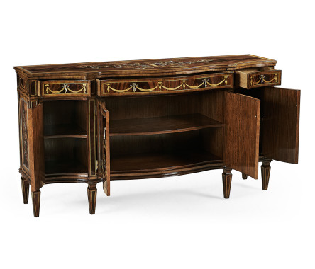 Large side cabinet with fine MOP & marquetry inlay