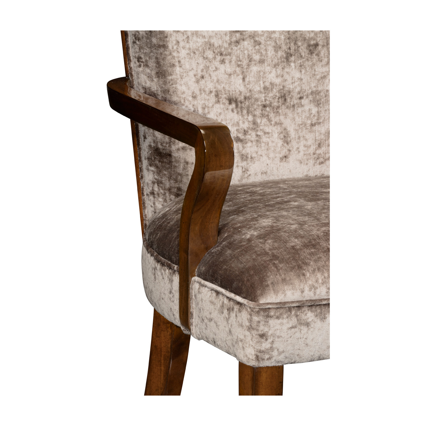 Biedermeier Style Dining Arm Chair with Fine Mop & Marquetry Inlay