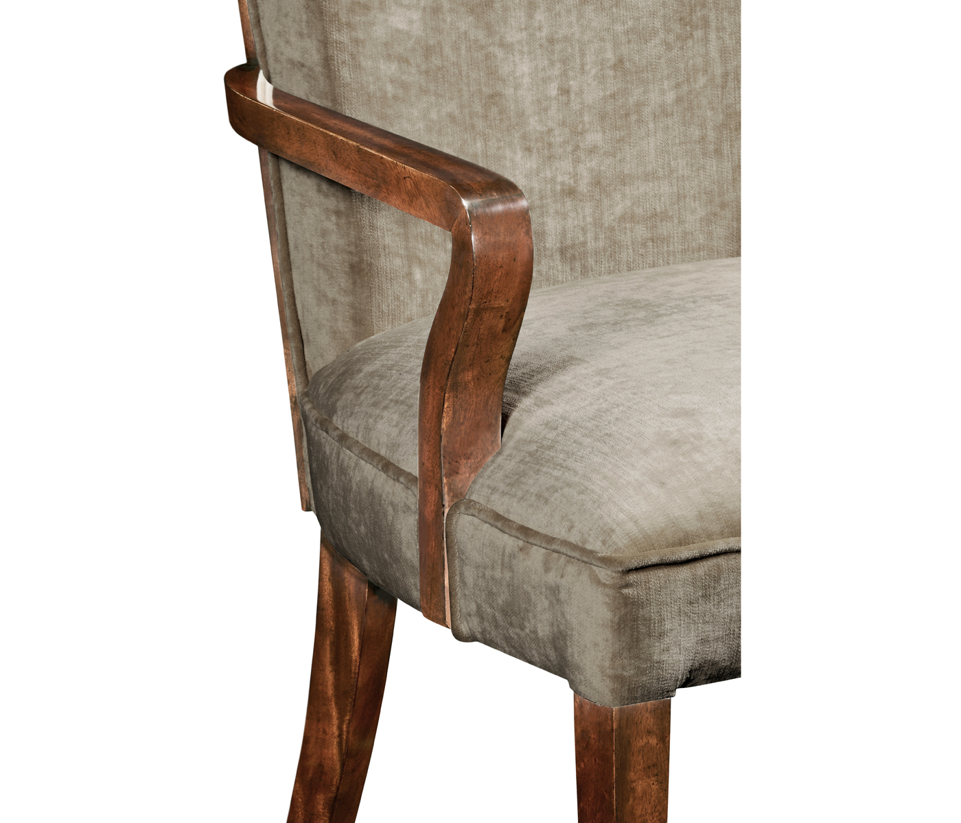 Biedermeier Style Dining Arm Chair with Fine Mop & Marquetry Inlay