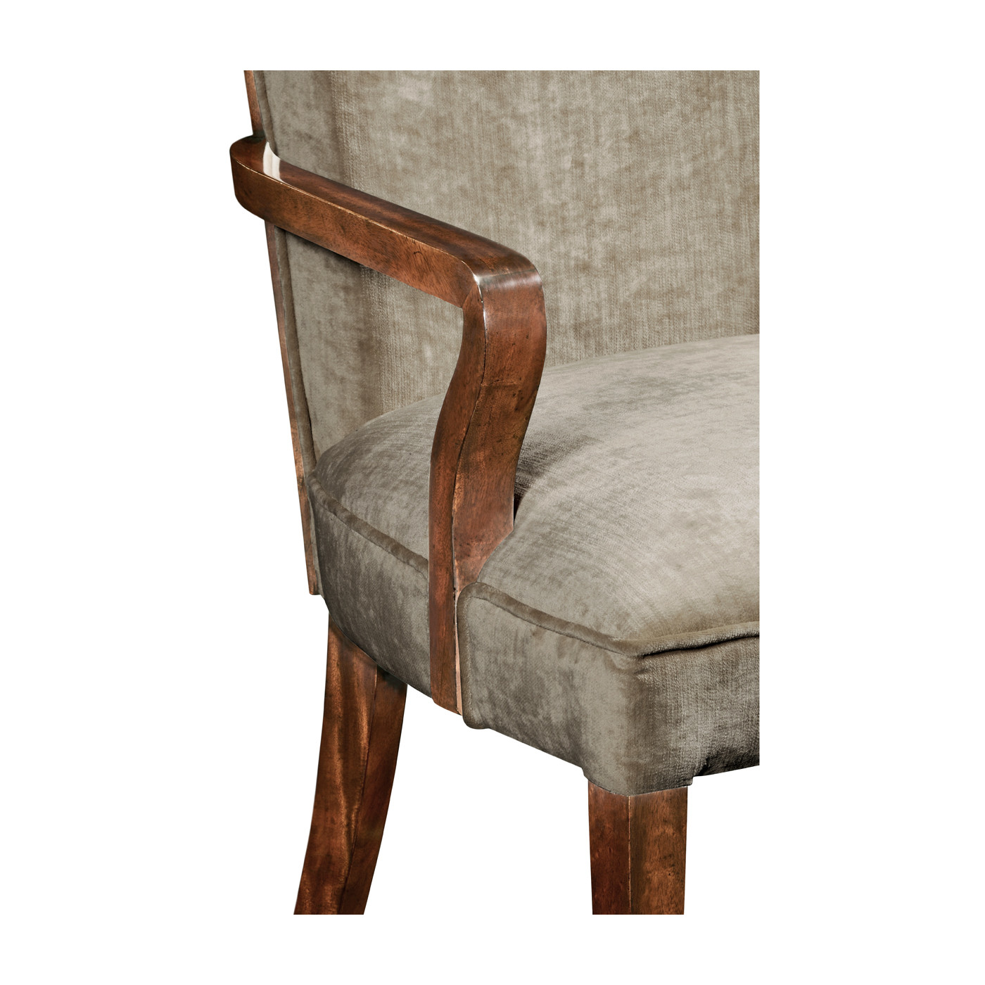 Biedermeier Style Dining Arm Chair with Fine Mop & Marquetry Inlay