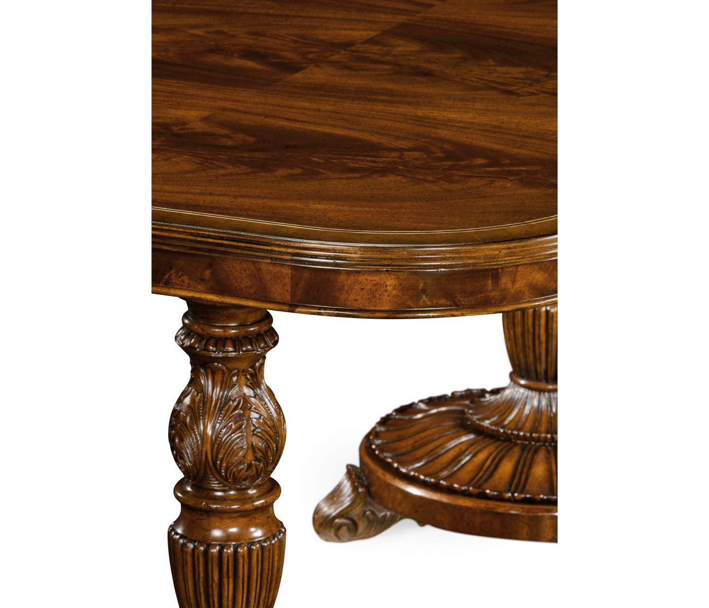 Mahogany pedestal dining table