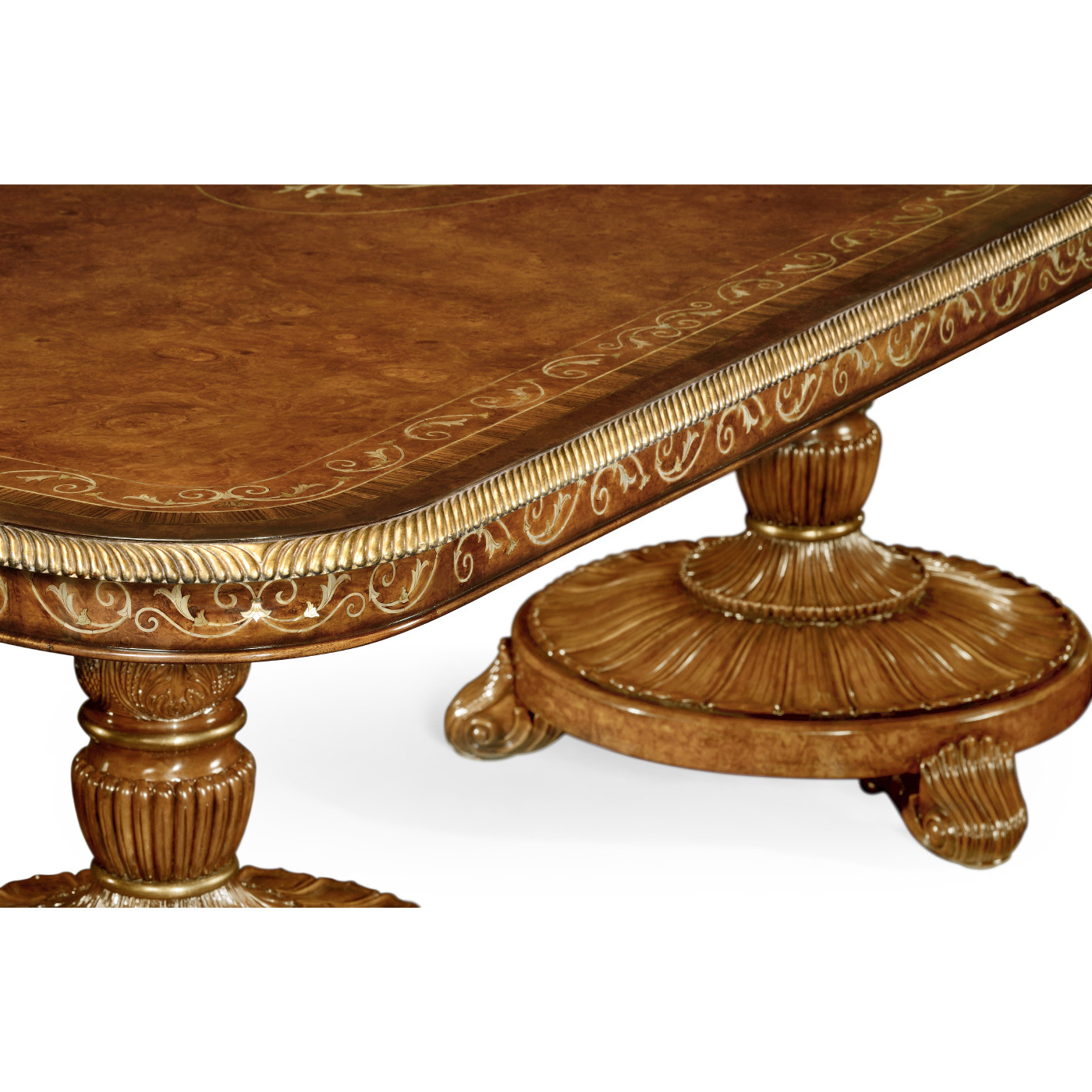 Burl & Mother of Pearl Rectangular Dining Table 95