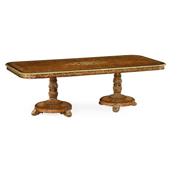 Burl & Mother of Pearl Rectangular Dining Table 95