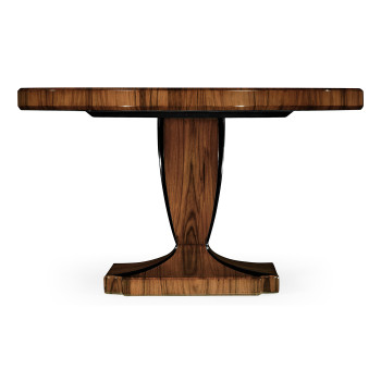 Santos Rosewood Dining Table with Pedestal Leg with Bone Inlay - High Sheen 51