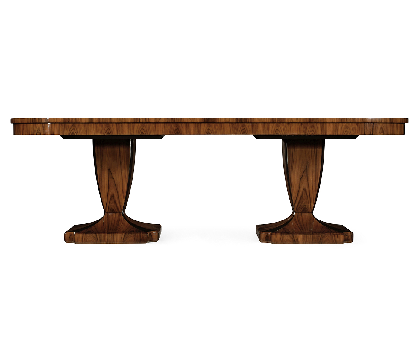Double pedestal dining table - high sheen
