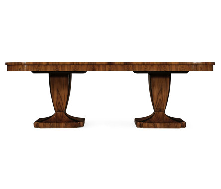 Double pedestal dining table - high sheen