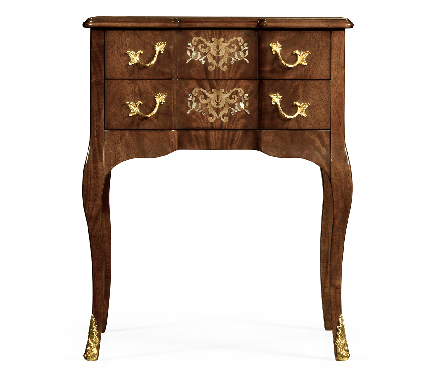 Mahogany & Mother of Pearl Bedside Chest