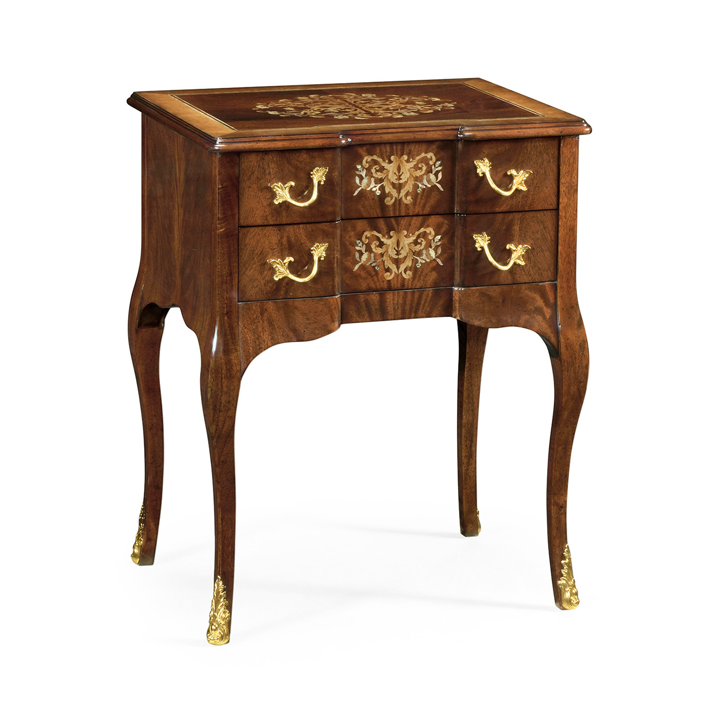 Mahogany & Mother of Pearl Bedside Chest