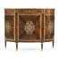 Mahogany & Mother of Pearl Demilune Cabinet