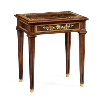 Mahogany side table with mother of pearl & marquetry