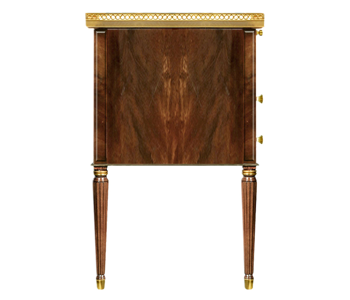 Swirl Mahogany & Mother of Pearl Nightstand