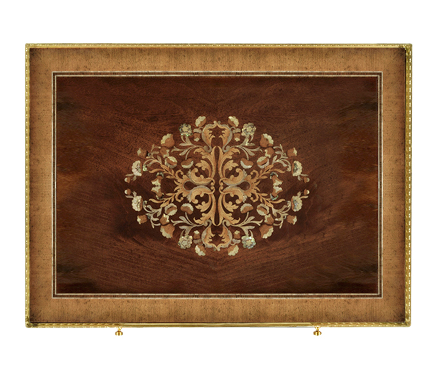 Swirl Mahogany & Mother of Pearl Nightstand