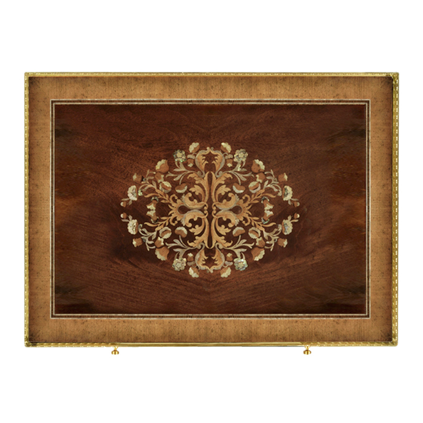 Swirl Mahogany & Mother of Pearl Nightstand