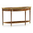 Large Demilune Console Table with Low Shelf