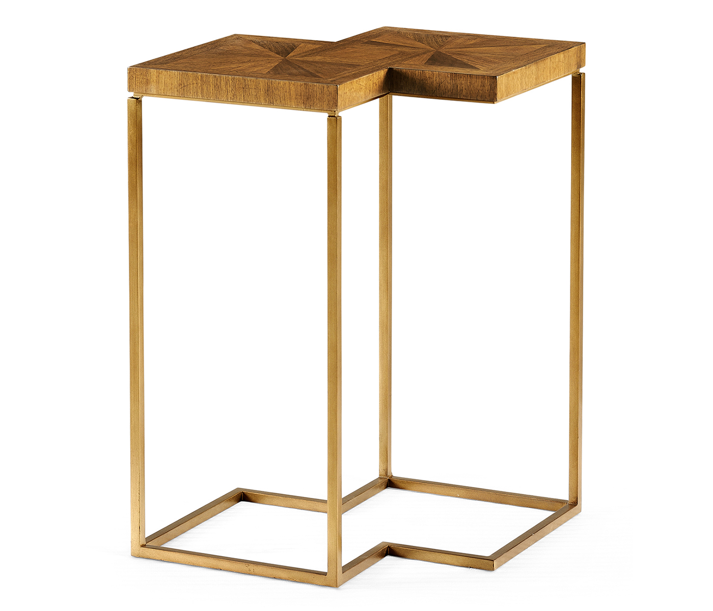 Double Diamond Bookmatched Walnut Side Table