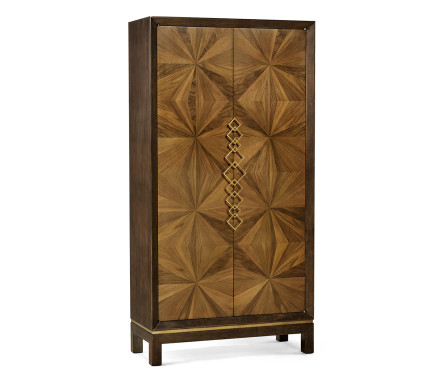 Bookmatched Walnut Storage Cabinet