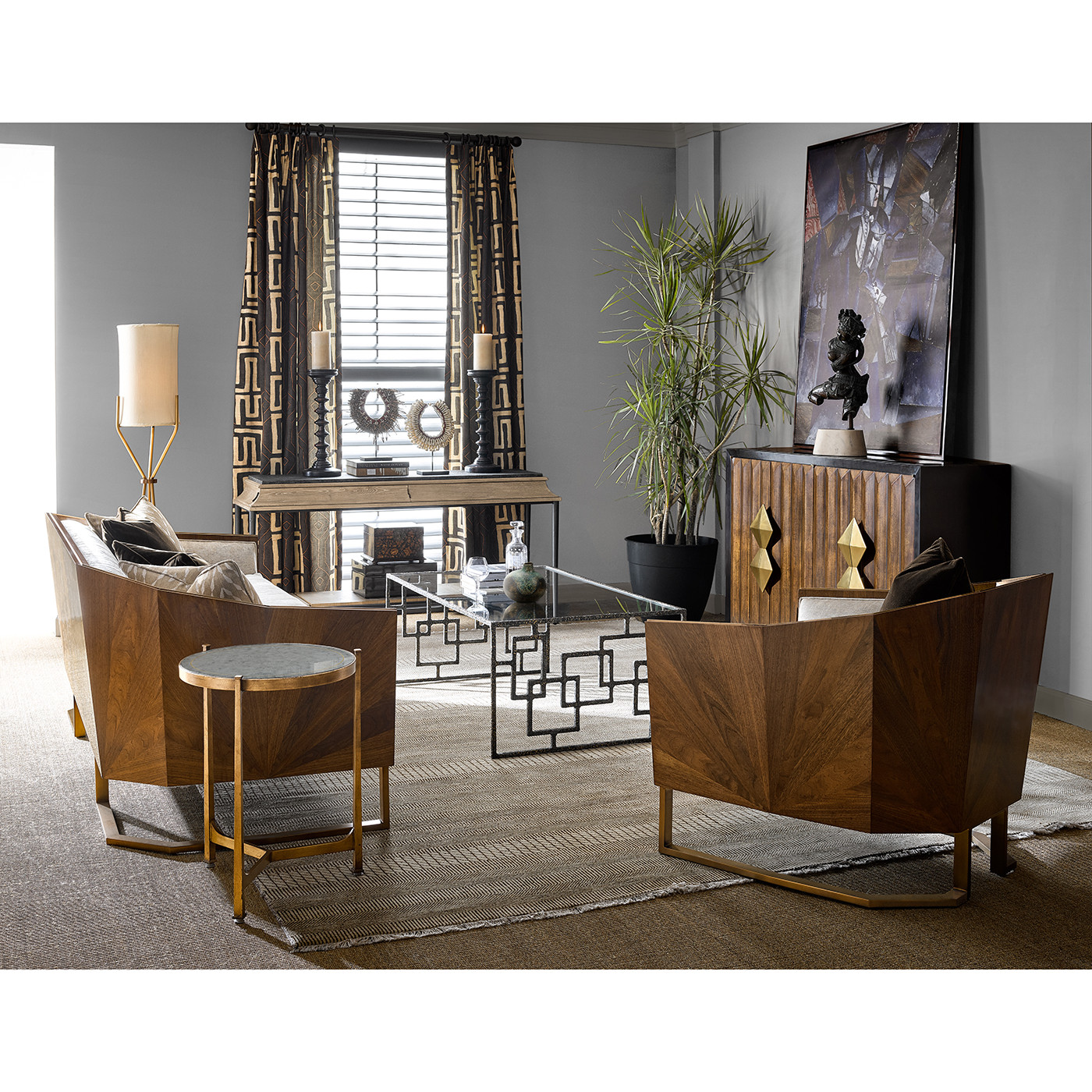 Brass & Glass Coffee Table