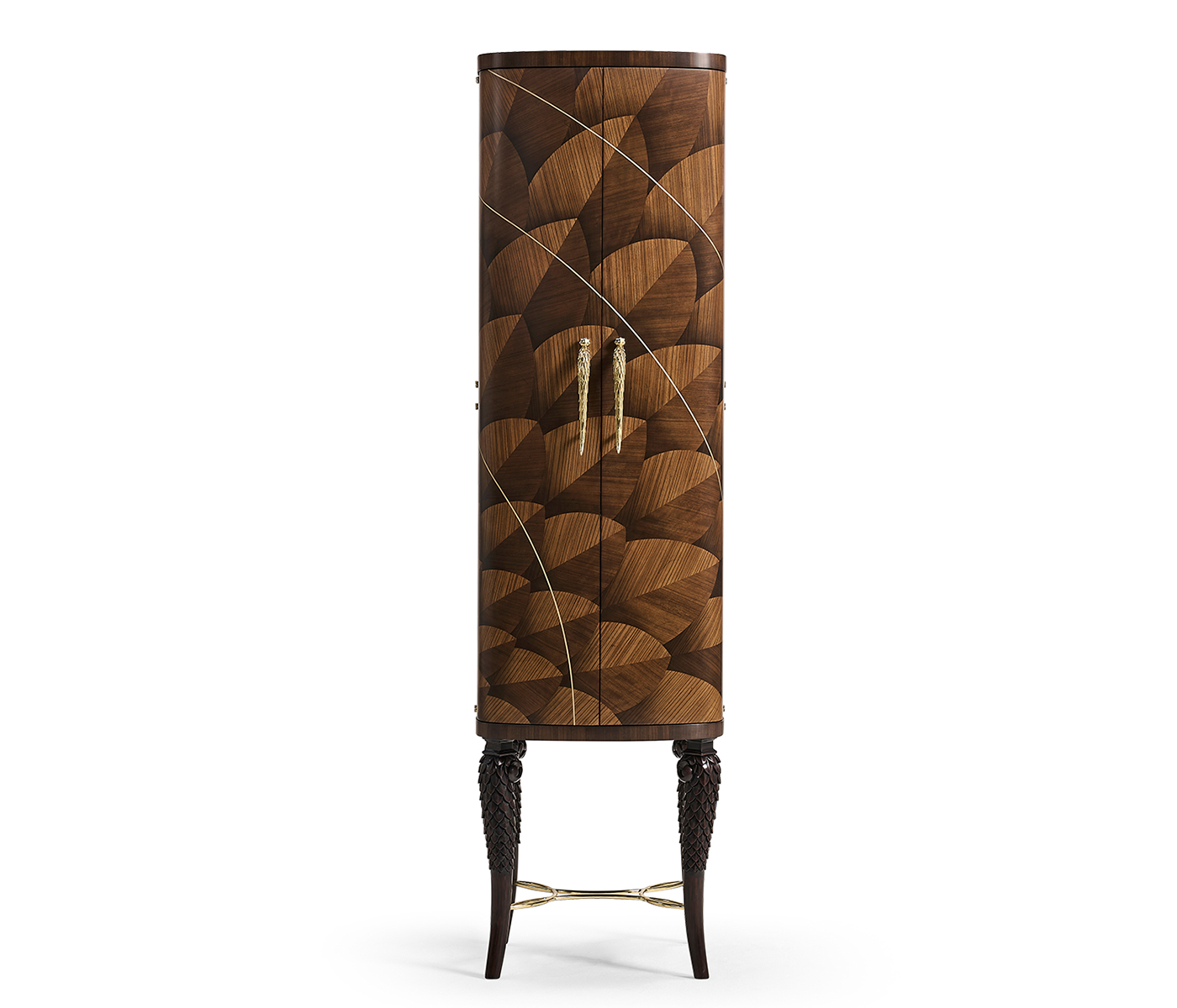 Feather Inlay Drinks Cabinet