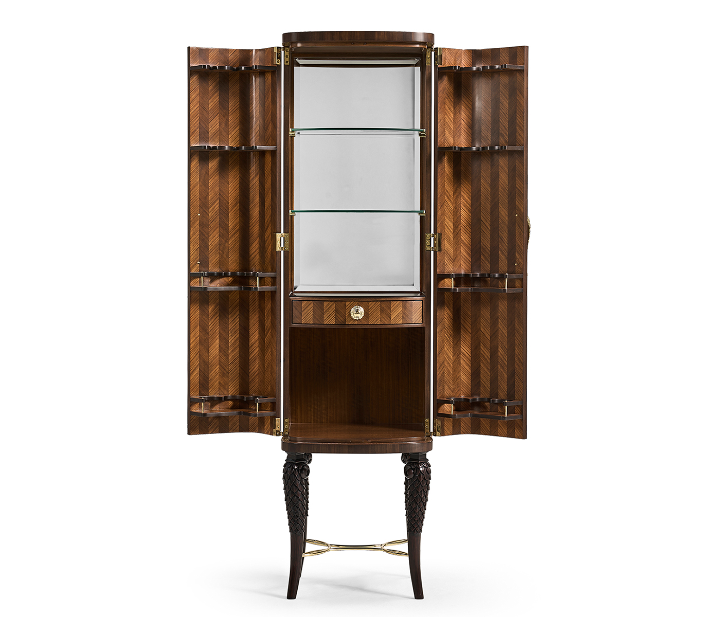 Feather Inlay Drinks Cabinet