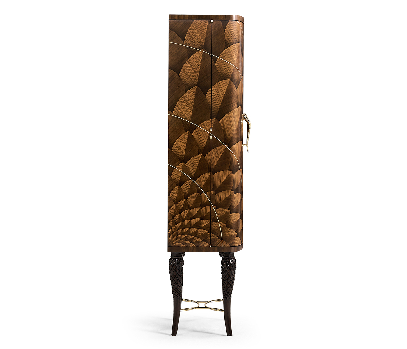 Feather Inlay Drinks Cabinet